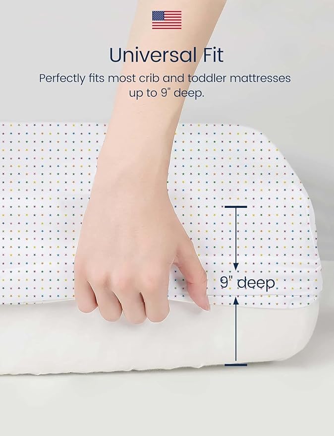 TotAha Premium Stretchy Crib Sheets (2-Pack)-Hypoallergenic, Silky Comfort, Buttery Soft, Calming Effect, All-Season Jersey-Knit Sheets, 9'' Extra Deep Pocket Sage