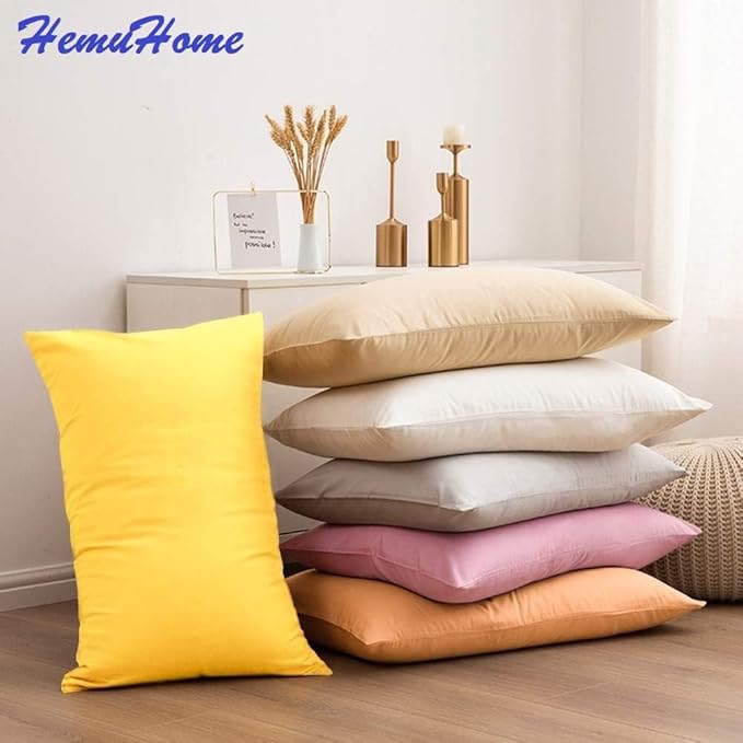 Toddler Pillowcase Set of 2 PC 600 TC 100% Egyptian Cotton Toodler 13x18 Inch Small Travel Pillow Case Open Closer Decorative Soft Cozy Travel Kids Nursery Preschool Pillow Cases, White Stripe