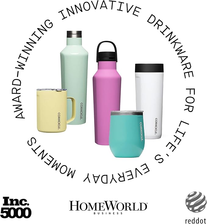 Corkcicle Sport Canteen Insulated Tumbler, Multicolor, 20 oz – Reusable Water Bottle Keeps Beverages Cold for 25 Hours & Hot 12 Hours – Cupholder Friendly Tumbler with Screw-On Cap