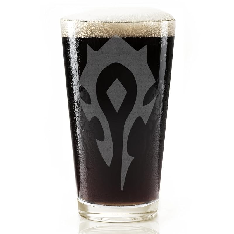 HORDE WARCRAFT Engraved Pint Glass | Inspired by Warcraft | Great Gamer Gift Idea!