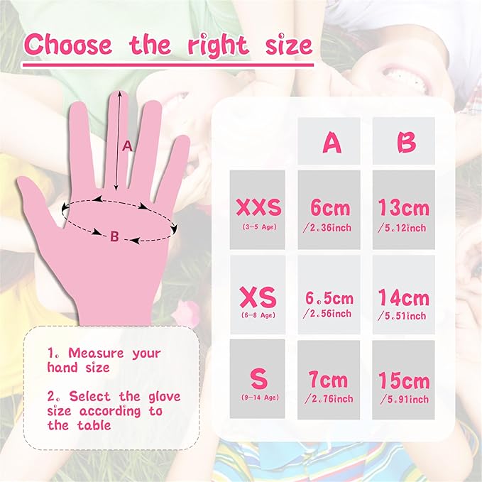 Schwer 2 Pairs MINI-KIDDO Kids Gardening Gloves MN1917, ANSI A6 Cut Resistant Kids Work Gloves, Kids Fishing Gloves, Food Grade Kids Gloves for Gardening, Wood Carving, Kitchen and DIY (XS, 6–8 Years)