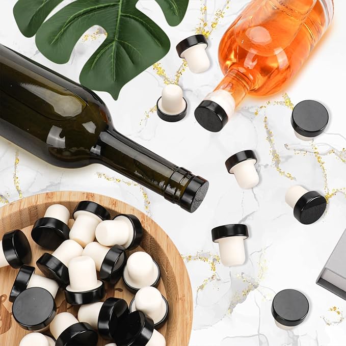 Wine Bottle Corks T Shaped Cork Plugs for Wine Cork Wine Stopper Reusable Wine Corks Sealing Plug Bottle for Wine Beer Bottles DIY Craft (48pcs T-shaped)