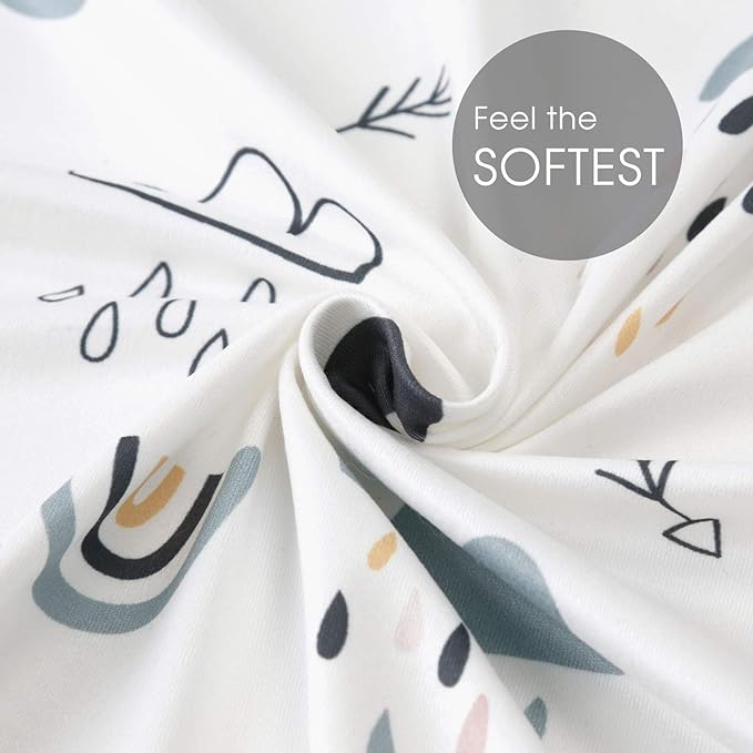 Stretchy Ultra Soft Bassinet Sheet Set 2 Pack, Universal Cradle Sheet for Rectangle, Oval, or Hourglass Bassinet Pad/Mattress, Crown and Cloud Bassinet Sheets for Baby Girl and Boy