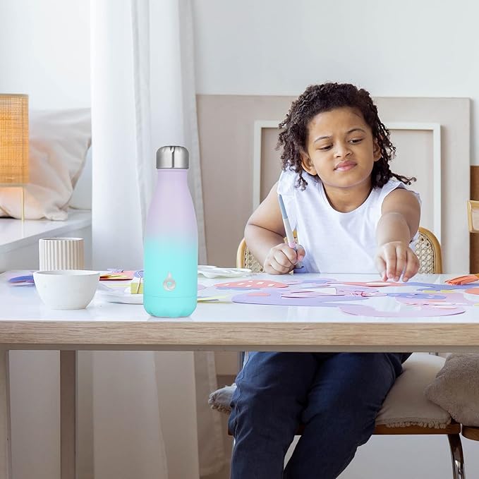 BJPKPK 12oz Water Bottle Stainless Steel Water Bottles Insulated Metal Water Bottle For Travel,Coral