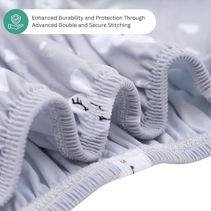 Bassinet Sheets for Maxi-Cosi Iora, Papablic 2 in 1 Bonni, Cowiewie Bassinet Bedside Sleeper, 3 Pack, 33x20 Inch, Ultra Soft, Breathable Snug Fit, Unisex Boys Girls, Gray White (Moon, Stars, Clouds)