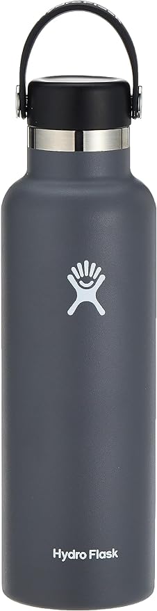 Hydro Flask Stainless Steel Standard Mouth Water Bottle with Flex Cap and Double-Wall Vacuum Insulation