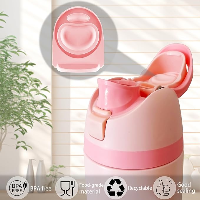 5PCS Replacement Stopper Compatible with Owala FreeSip 19/24/32/40oz, Silicone Anti-Spill Water Bottle Top Lid Replacement Parts, BPA-Free Seal Bottle Cap Mouth Stopper Gasket (Pink)