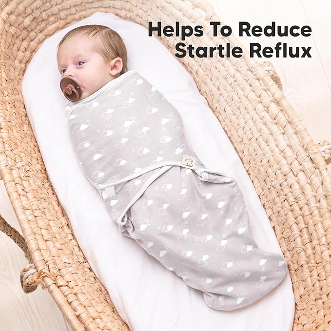 Baby Swaddle Sleep Sacks with Zipper - 3-Pack Newborn Swaddle Sack, Baby Swaddles Sleep Sack 3-6 Months, Wearable Blanket Baby, Baby Swaddle Blanket Wrap, Swaddle Sack,Easy Change Swaddle(Aspire, L)