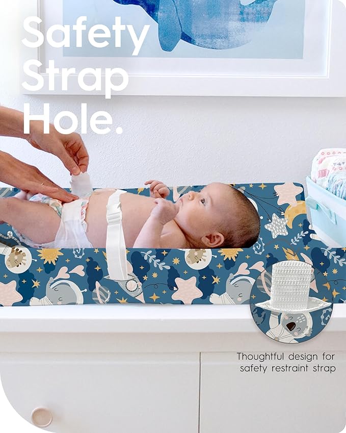 Changing Pad Cover for Girls Boys, TotBasic Premium Soft Boho Changing Table Covers, Stretchy Jersey Changing Table Sheets - Fits All Standard Changing Tables - 2 Pack (Dino Space)