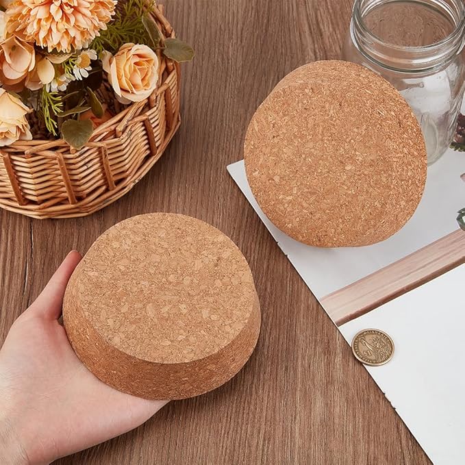 OLYCRAFT 2pcs Cork Bottle Stoppers 4.7 inch Wooden Tapered Cork Plug Wood Corks Lids Bottle Lids Cork Stoppers Wine Bottle Stoppers Wood Jar Cork for Kitchen Wedding Favor Canning