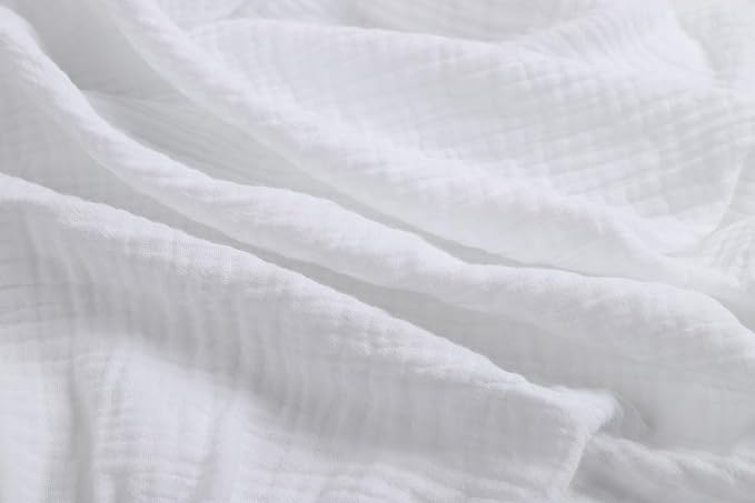 Muslin Bassinet Sheets 32"x 16" Compatible with Dream On Me Karley Bassinet, Delta Children Deluxe and Safety 1st Bassinet, 2 Pack 100% Cotton, White and Grey