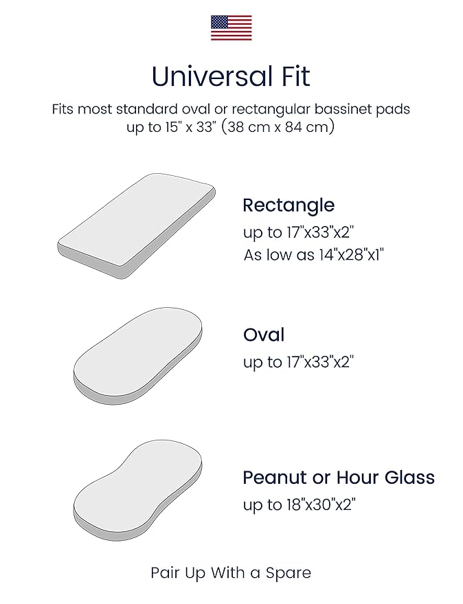 Bassinet Fitted Sheets Boho Rainbow for Baby Boys Girls, TotAha Premium Soft Cradle Sheets, Compatible with Halo, Mika Micky, Baby Delight, Dream On Me, 4moms, Maxi COSI, and Other Bassinet