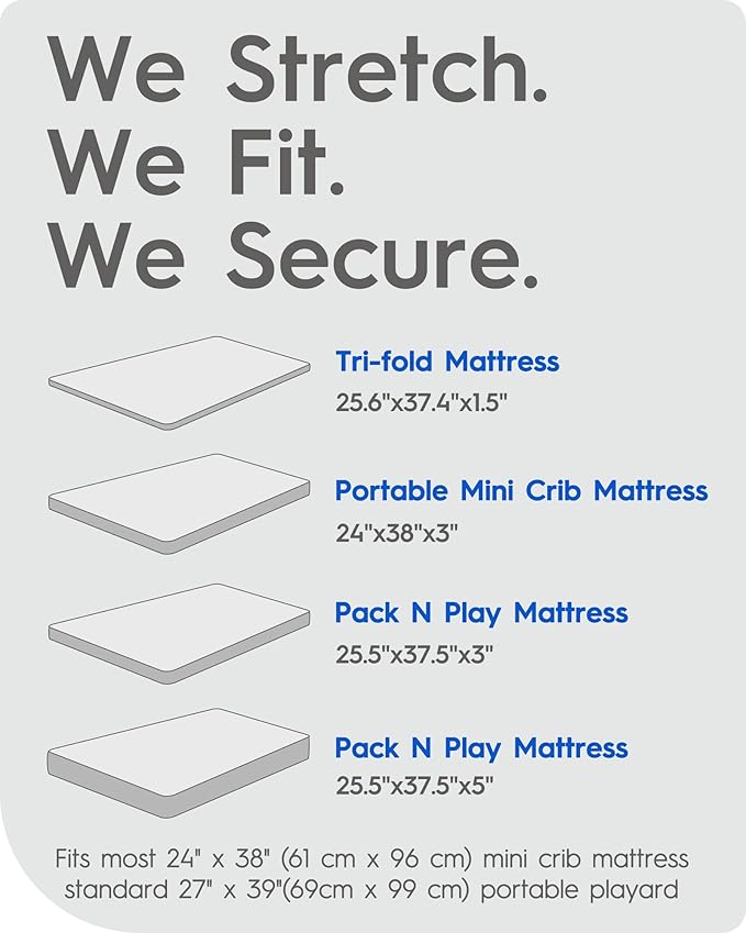 Pack N Play Sheets Fitted, TotBasic Ultra Soft Mini Crib Sheets Safari, Premium Jersey Knit Pack and Play Sheets Neutral, Stretchy Play Yard Sheets for Pack and Play Mattress, 2 Pack (Rabbit Giraff)