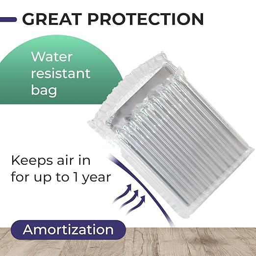 IDL Packaging Inflated 14" Laptop Protective Bags, Self Sealed, Pack of 3 - Reusable Air Column Bags for Packing, Travel and Shipping - Durable Case for Laptops and Tablets