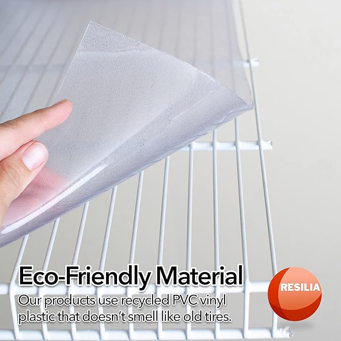 Heavy Duty Vinyl Closet Shelf Liner for Wire Racks or Shelving - for Kitchen Pantry or Cabinet Storage, Clear, 20 Inches x 4 Feet - 4 Pack, Non-Adhesive, Waterproof, Stain-Resistant, Cut-to-Size