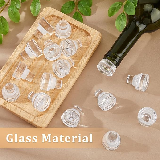 SUPERFINDINGS 16 Pcs Wine Bottle Stopper Plug Bottle Cap Glass Wine Stopper Bottle Stoppers Reusable Wine Corks Sealing Wine Bottle Corks Fits Most Wine Bottles for Wine Beer Glass Bottles