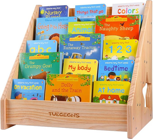 Montessori Bookshelf,Toddler Bookshelf for Kids,Organize Your Little One's Reading Adventure with Our Kids Bookshelf - Perfect for Kids!(Wood)