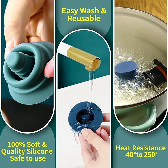 Wine Stoppers, Magic Cap Bottle Stopper, Funny and Reusable Silicone Bottle Caps 6pc, Decorative Wine Sealer Preserver Reusable Sealing Bottle Stopper