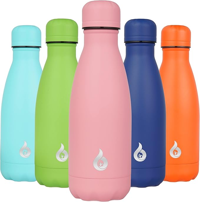 BJPKPK Stainless Steel Water Bottles 12oz Insulated Water Bottle Travel Sports Water Bottles,Light Pink