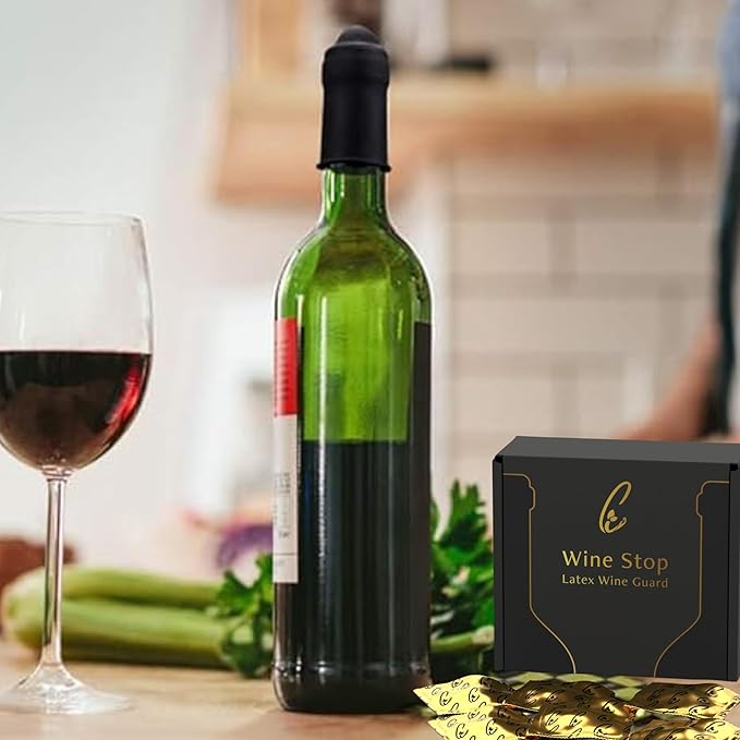 Wine Stopper, Ultimate Protection for Wine Bottles, Made of Food Grade Latex for Wine and Beverages, Unique Gift for Wine Lovers (Pack of 50)