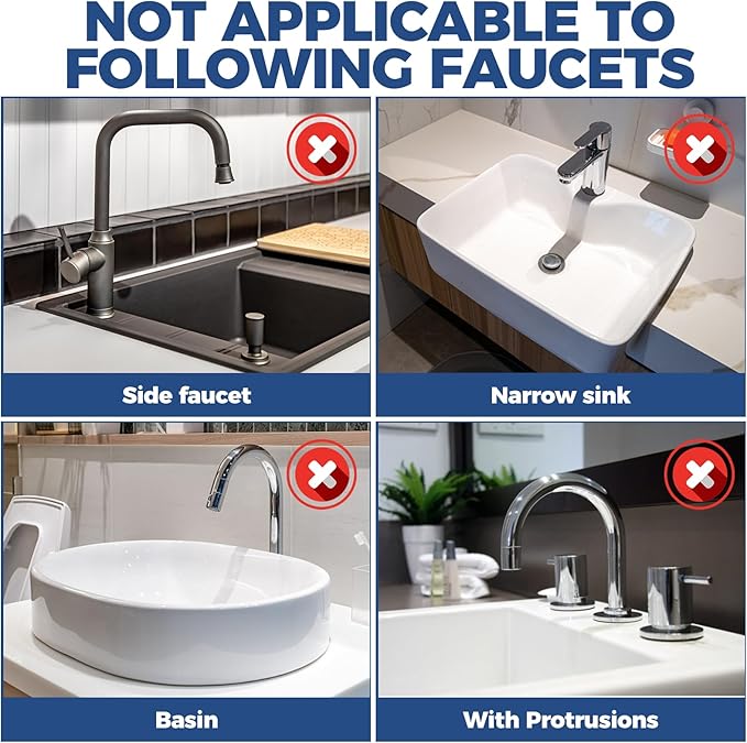 Kitchen Sink Faucet Splash Guard Silicone Sink Faucet Drying Mat Faucet Handle Drip Catcher Tray Dish Sponge Holder Kitchen Sink Accessories Sink Protector Home Kitchen Organization Gadgets Organizer