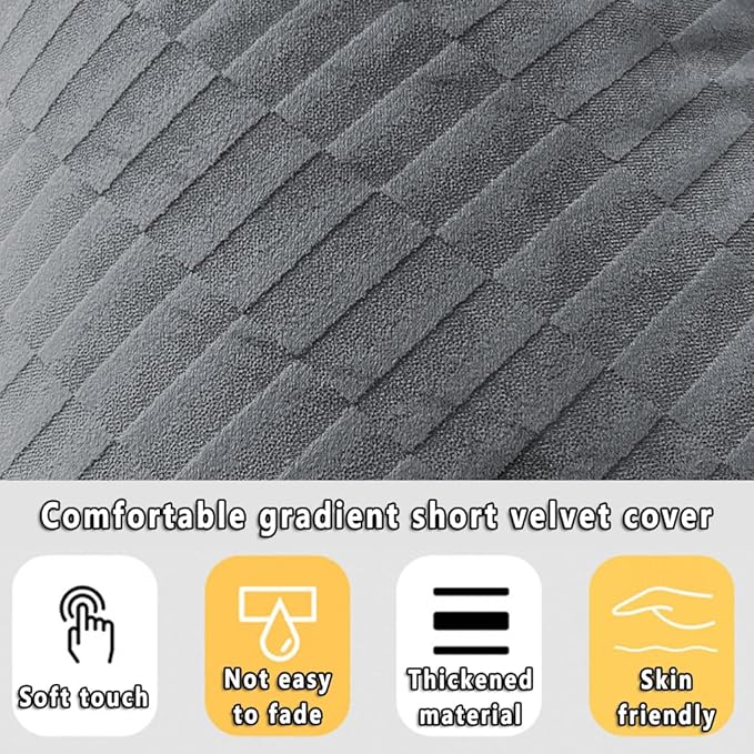 Gradient Velvet Triangular Wedge Pillow, Removable Cover Headboard Pillow for Daybed, Backrest Positioning Support Pillow Cushion Resting Reading Relaxing (Beige, King(76 * 20 * 8in))