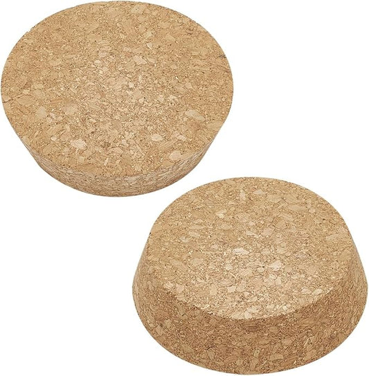 BENECREAT 2pcs Cork Stoppers, Tapered Wine Cork Plug Bottle Cork Stoppers, Replacement Corks for Wines, Decorative Bottles, Jars, Arts, DIY Crafts, 4x3.3inch