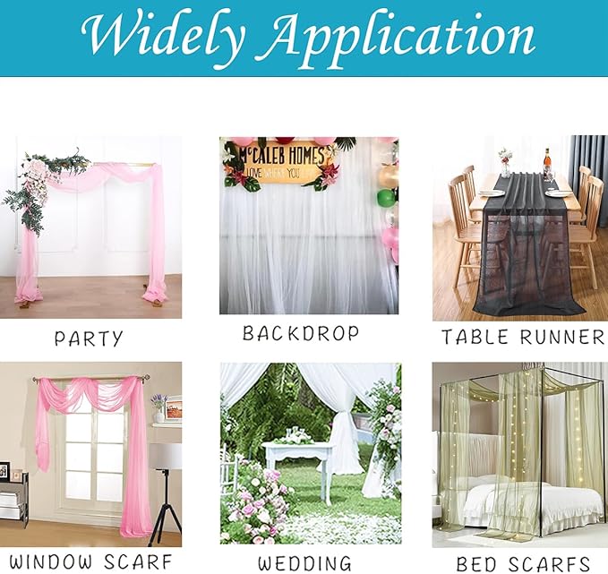 Akiky Canopy Bed Curtains King Sheer Sage Green Bed Canopy Scarf Bed Canopy,Kids Bed Scarf-Curtains for Room Décor or Wedding Party Décor(2 Bed Canopy)