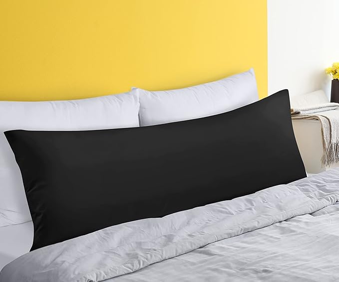 Utopia Bedding Full Body Pillow for Adults (Black, 20 x 54 Inch), Long Pillow for Sleeping, Large Pillow Insert for Side Sleepers