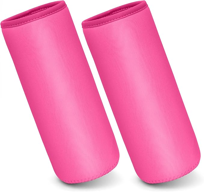 Sleeve Compatible with Cir-kul Water Bottle - 2 Pcs Water Bottle Sleeve Compatible with Cir-kul 22oz & Stainless Steel Bottle - Neoprene Insulated Water Bottle Cover for Retaining Temperature, (Pink)