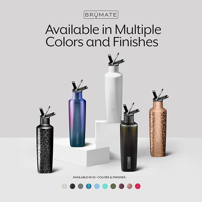 BrüMate ReHydration - 100% Leakproof 25oz Insulated Water Bottle with Straw - Stainless Steel Water Canteen (Hunter)