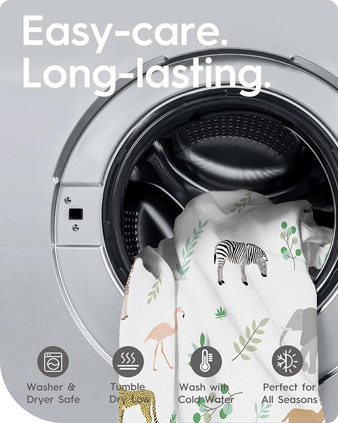 Pack N Play Sheets Fitted, TotBasic Ultra Soft Mini Crib Sheets Safari, Premium Jersey Knit Pack and Play Sheets Neutral, Stretchy Play Yard Sheets for Pack and Play Mattress, 2 Pack (Rabbit Giraff)