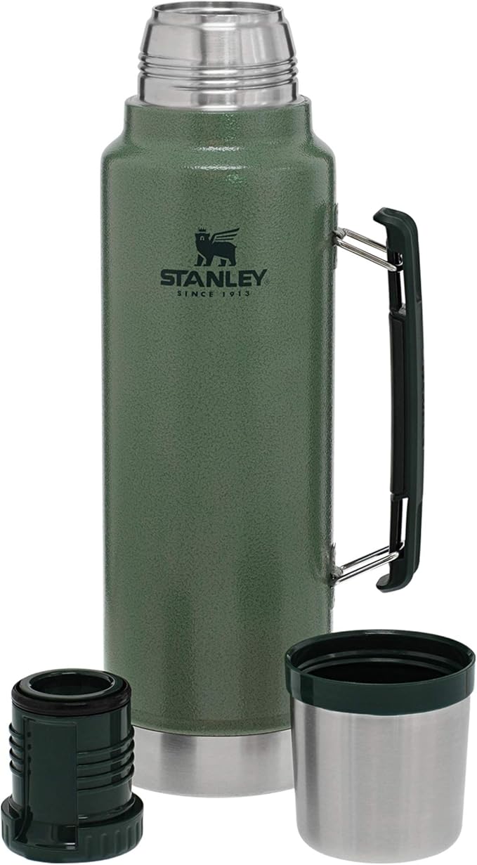 Stanley Classic Vacuum Insulated Wide Mouth Bottle -BPA-Free 18/8 Stainless Steel Thermos for Cold & Hot Beverages