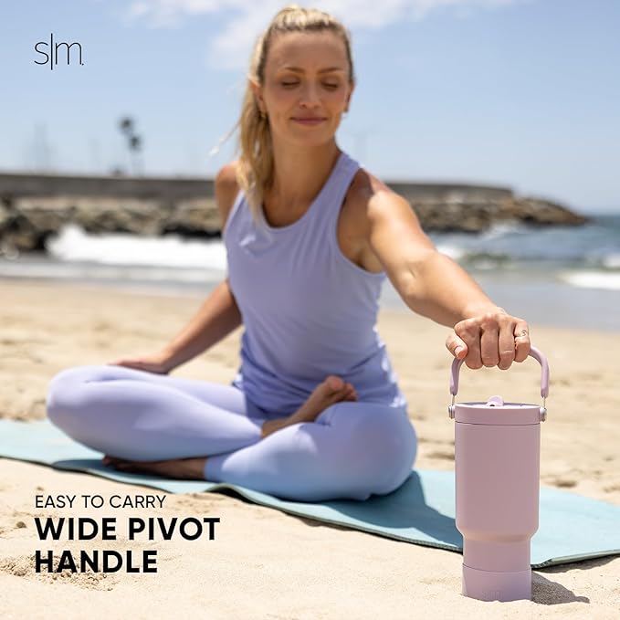 Simple Modern Trek Pivot | 30oz Flip Straw Tumbler with Handle | Water Bottle & Boot | Interchangeable Straw & Chug Lids | Insulated Stainless Steel Jug | Gym Sports Outdoors | Forest