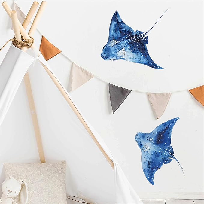 Removable Vinyl Whale Wall Decal Sea Life Wall Sticker Decor Nursery Kidsroom School Classroom Livingroom Bedroom Bathroom Coastal Ocean Fish Murals Decals