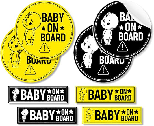 Baby in Car Decal for Cars Vehicle Children Kids On Board Signs Funny Vinyl Bumper Stickers Removable Decals Window Label Sign Truck Label Decorations Drive Safely Around