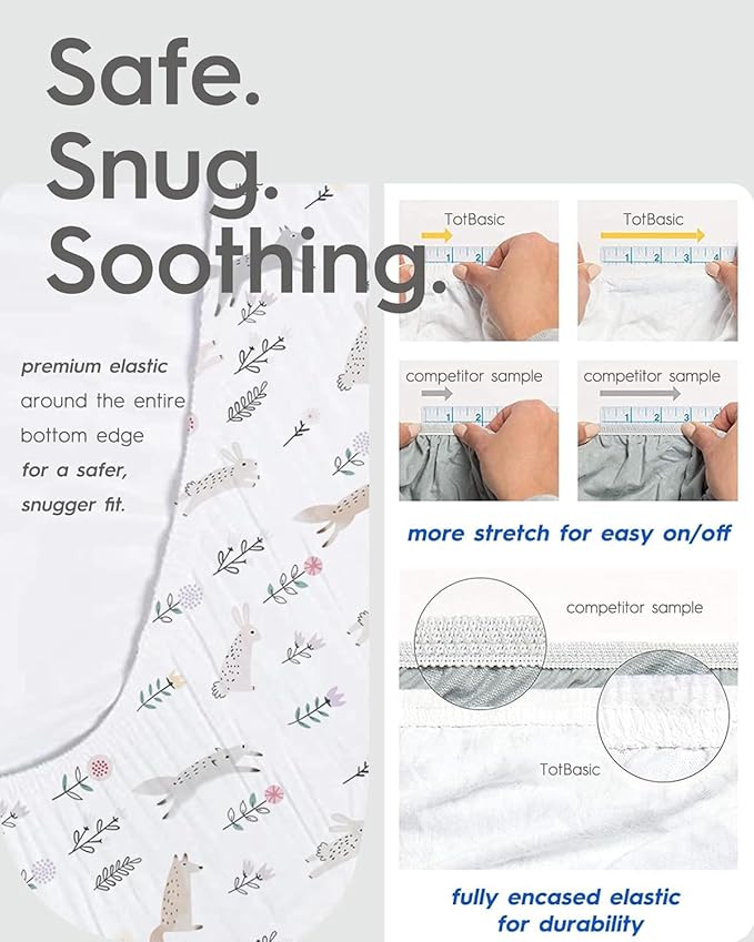 Changing Pad Cover for Girls Boys, TotBasic Premium Soft Boho Changing Table Covers, Stretchy Jersey Changing Table Sheets - Fits All Standard Changing Tables - 2 Pack (Whale Dreams)