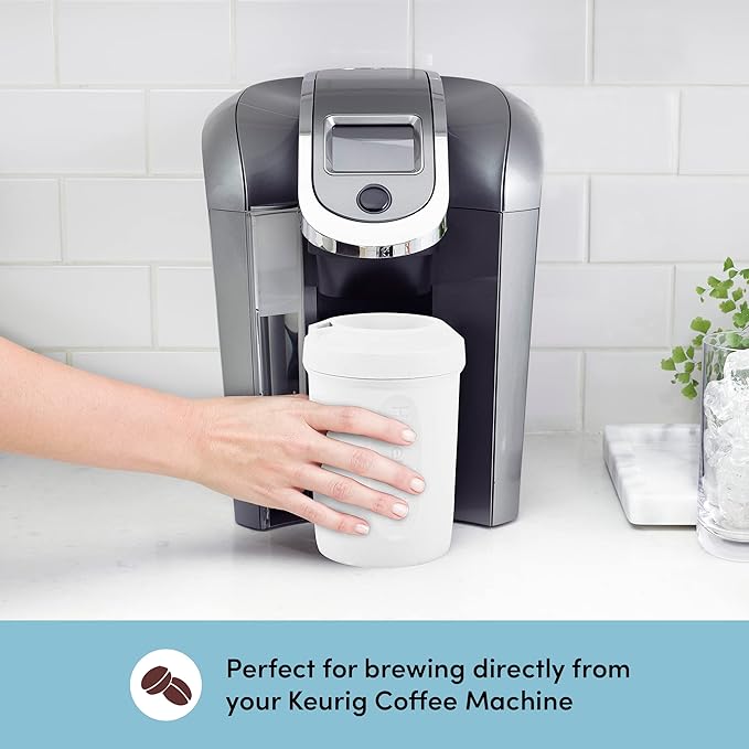 HyperChiller HC2W Patented Iced Coffee/Beverage Cooler, NEW, IMPROVED,STRONGER AND MORE DURABLE! Ready in One Minute, Reusable for Iced Tea, Wine, Spirits, Alcohol, Juice, 12.5 Oz, White