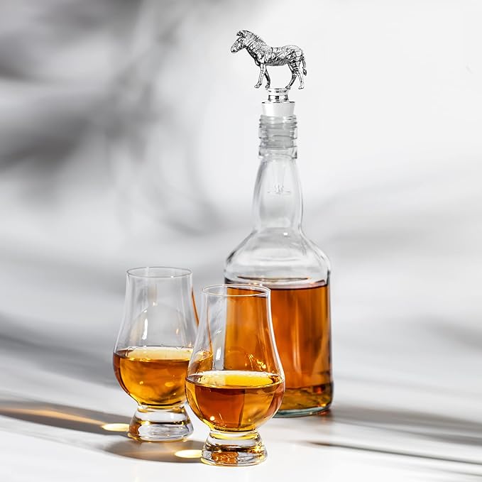 Homestia Wine Bottle Stoppers for Glass Bottles, Zebra Bottle Stopper Reusable Wine Corks Wine Tool, Zinc-Alloy Silicone Wine Stoppers, Wine Toppers with Decors