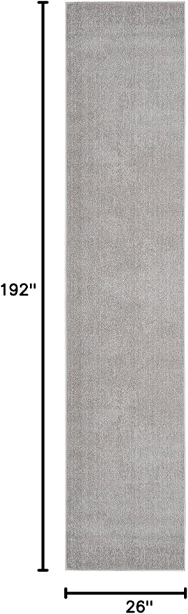 Nourison Essentials 2'2" x 16 Silver Grey Outdoor Rug