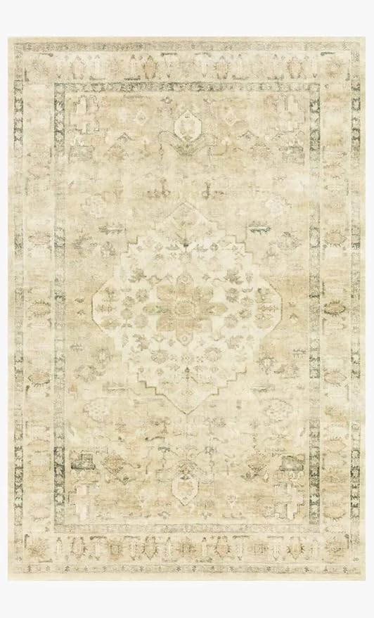 Loloi II Rosette Sand/Ivory 5'-0" x 7'-6" Area Rug