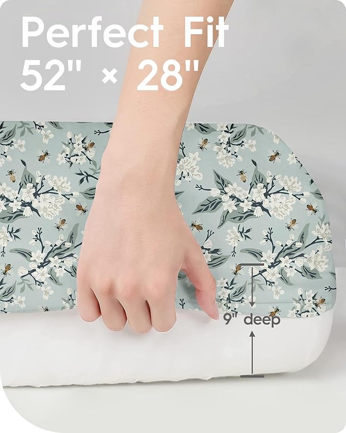 Premium Fitted Baby Boy Crib Sheets for Standard Crib Mattress - Ultra-Soft Jersey Knit Crib Mattress Sheet, Safe and Snug, Durable, Stylish Crib Sheet, 28''x52''x9'' Extra Deep Pocket