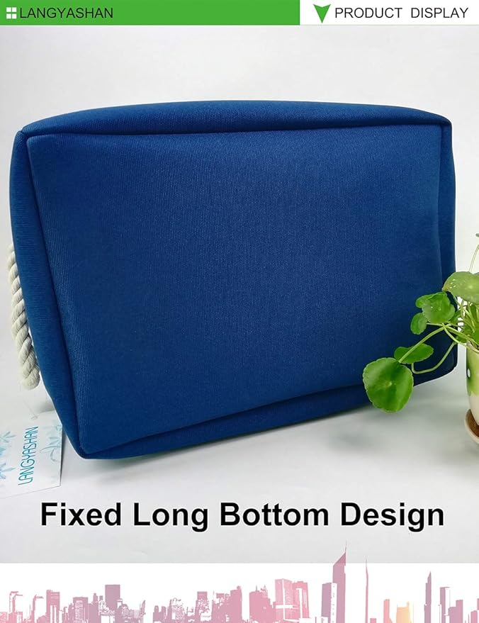 LANGYASHAN Rectangular Storage Bin Collapse Canvas Fabric Cartoon Storage Basket with Handles for Organizing Home Kitchen Boys and Girls Toys Office Closet Shelf Baskets (Navy Toys)