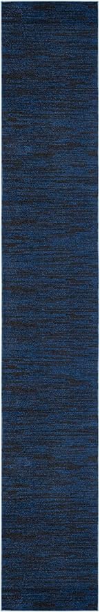 Nourison Essentials Indoor/Outdoor Midnight Blue 2'2" x 20 Area Rug, Easy Cleaning, Non Shedding, Bed Room, Living Room, Dining Room, Deck, Patio, Backyard (2x20)