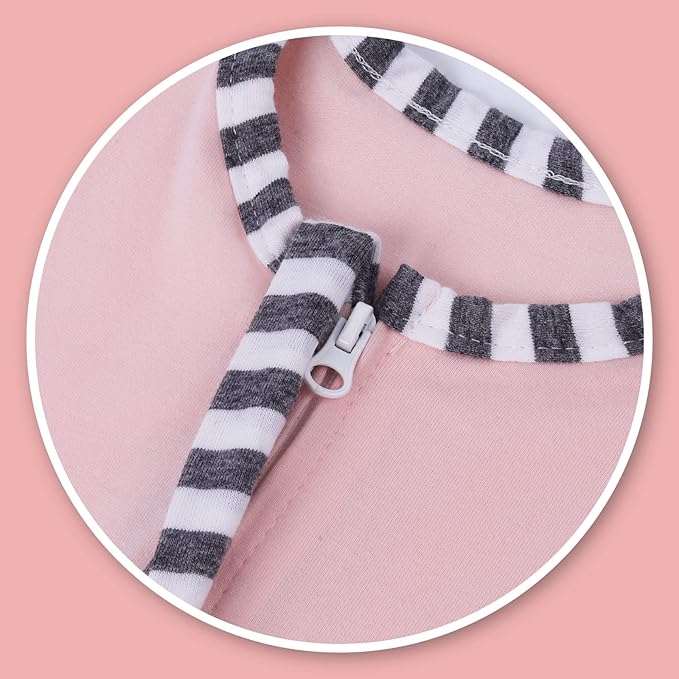 Baby Blanket Sack with Arms Free Design,Transition to Arms Free Wearable for Newborn Girl and Boy, Small 0-3Months, Pink