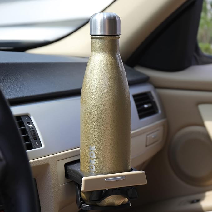 BJPKPK Insulated Water Bottles 17oz, Leak Proof Stainless Steel Water Bottle Keeps Cold for 24H and Hot for 12H, BPA Free Water Bottle,Gold