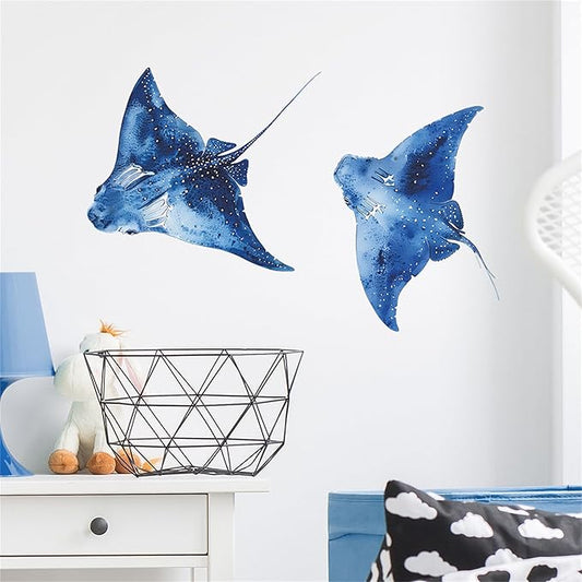 Removable Vinyl Whale Wall Decal Sea Life Wall Sticker Decor Nursery Kidsroom School Classroom Livingroom Bedroom Bathroom Coastal Ocean Fish Murals Decals