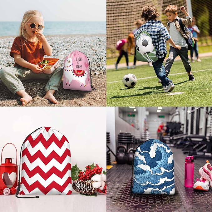 National Flag Drawstring Bag 14x16.9 Inch USA British Star White Red Striped Gym Bag Stroage Small Exercise Accessiors Water Bottle Change of Clothes Shoes