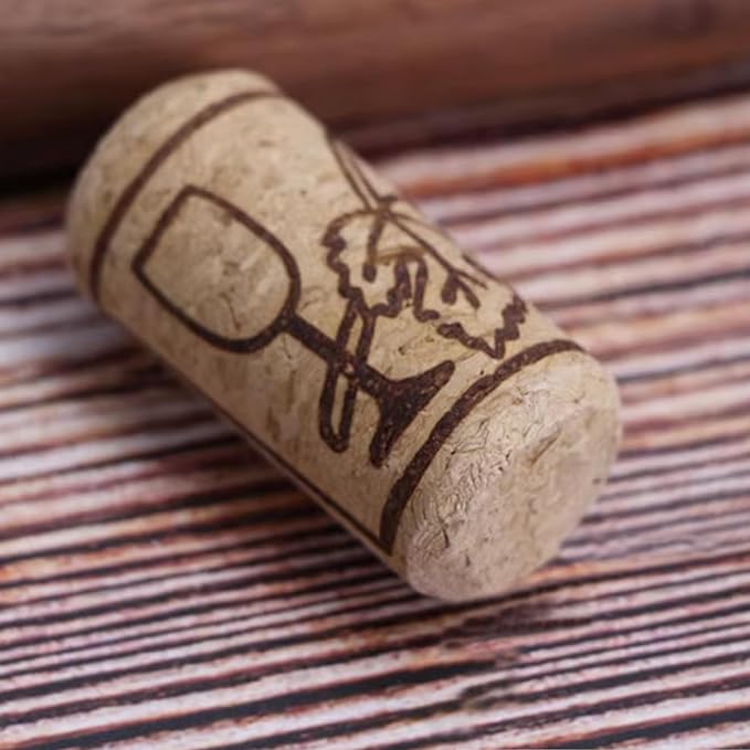 Wine Sealer for Wine Bottles Wine Corks Stopper Bottle Sealer Resealer Heat Shrink Capsule (Red and Wood, M)