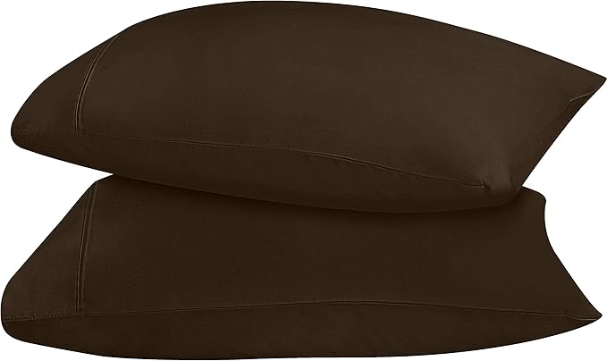 Utopia Bedding King Pillow Cases - 2 Pack - Envelope Closure - Soft Brushed Microfiber Fabric - Shrinkage and Fade Resistant Pillow Covers 20 X 40 Inches (King, Brown)
